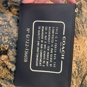 Coach story patch pouch, black